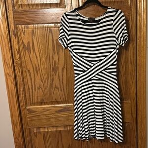Black and White Striped Dress